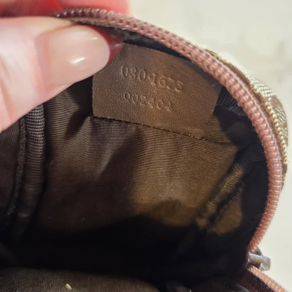 Gucci Monogram Mini Pouch in Brown/Tan - Picture 10 of 11